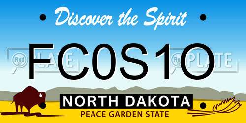 FC0S1O North Dakota License Plate