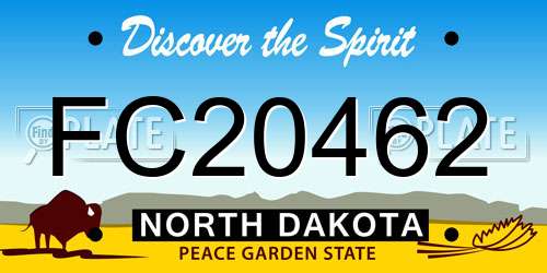 FC20462 North Dakota License Plate