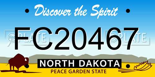 FC20467 North Dakota License Plate