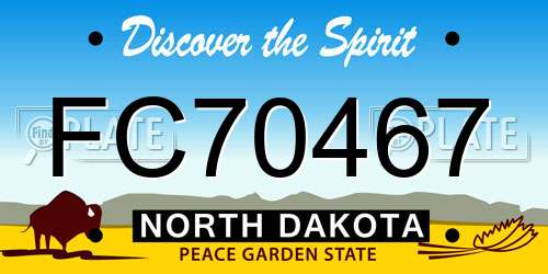 FC70467 North Dakota License Plate