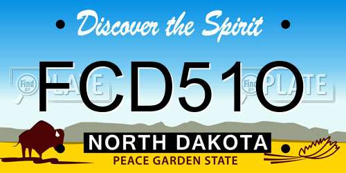 FCD51O North Dakota License Plate