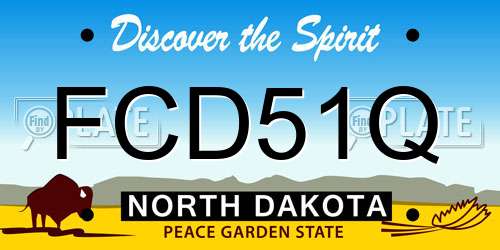FCD51Q North Dakota License Plate