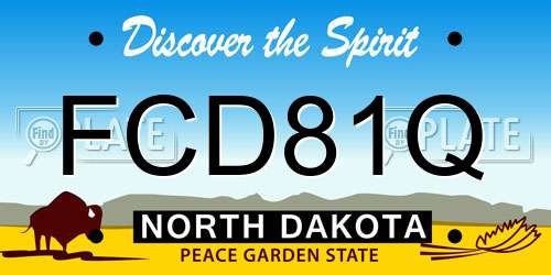 FCD81Q North Dakota License Plate