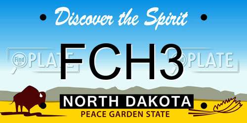 FCH3 North Dakota License Plate