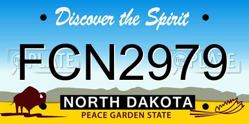 FCN2979 North Dakota License Plate