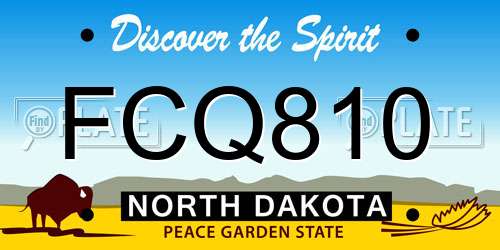 FCQ810 North Dakota License Plate
