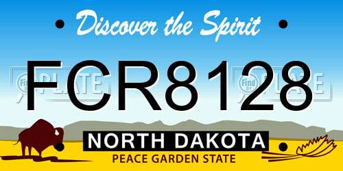 FCR8128 North Dakota License Plate