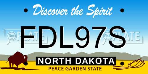 FDL97S North Dakota License Plate