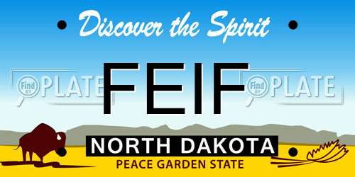 FEIF North Dakota License Plate