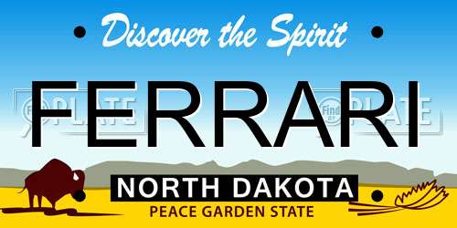 FERRARI North Dakota License Plate