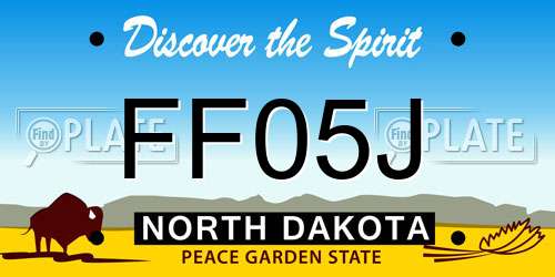 FF05J North Dakota License Plate