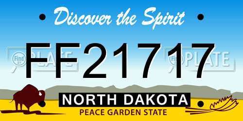 FF21717 North Dakota License Plate