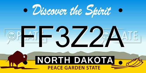 FF3Z2A North Dakota License Plate