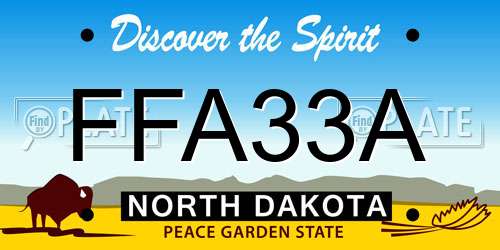 FFA33A North Dakota License Plate