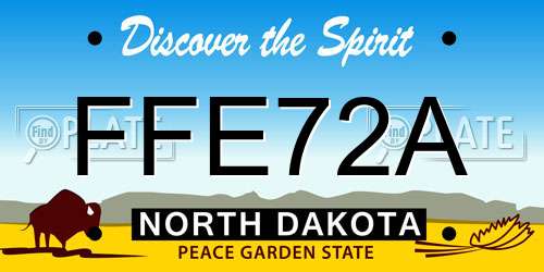 FFE72A North Dakota License Plate