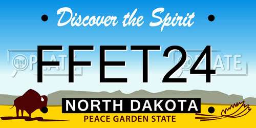FFET24 North Dakota License Plate