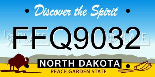 FFQ9032 North Dakota License Plate
