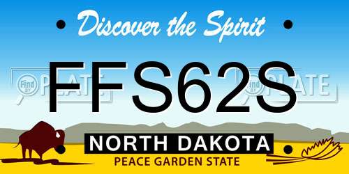 FFS62S North Dakota License Plate
