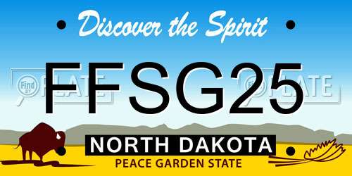FFSG25 North Dakota License Plate