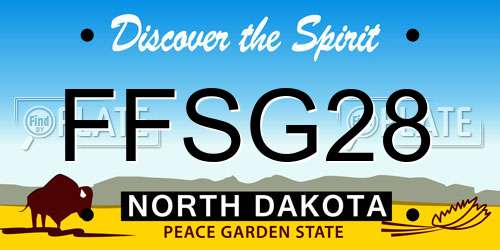 FFSG28 North Dakota License Plate