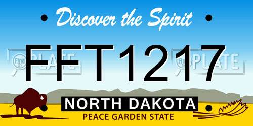 FFT1217 North Dakota License Plate