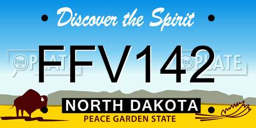 FFV142 North Dakota License Plate