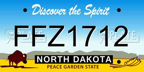 FFZ1712 North Dakota License Plate