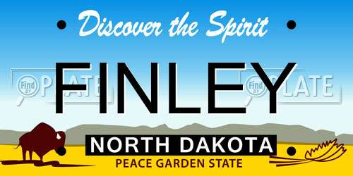 FINLEY North Dakota License Plate