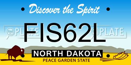 FIS62L North Dakota License Plate