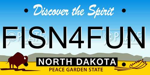 FISN4FUN North Dakota License Plate