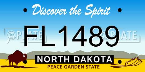 FL1489 North Dakota License Plate