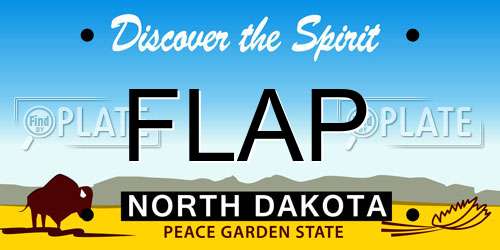 FLAP North Dakota License Plate