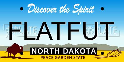 FLATFUT North Dakota License Plate