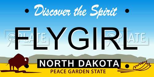 FLYGIRL North Dakota License Plate
