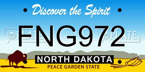 FNG972 North Dakota License Plate