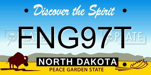 FNG97T North Dakota License Plate
