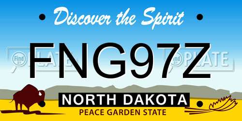 FNG97Z North Dakota License Plate