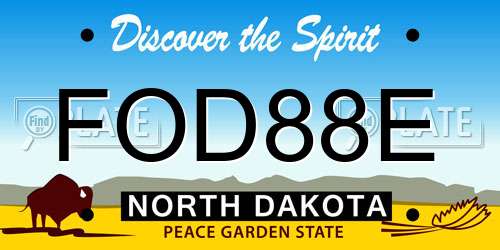 FOD88E North Dakota License Plate