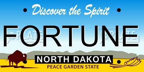 FORTUNE North Dakota License Plate