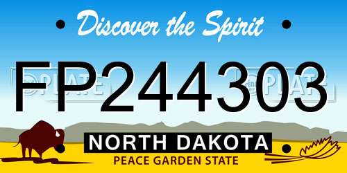 FP244303 North Dakota License Plate