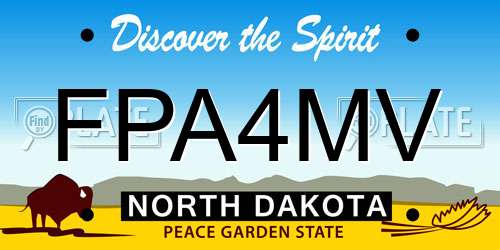 FPA4MV North Dakota License Plate