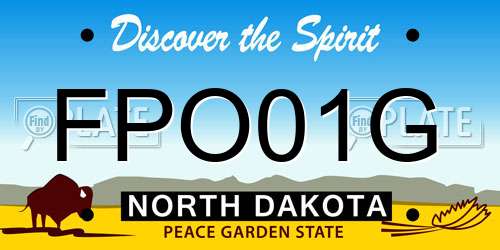 FPO01G North Dakota License Plate