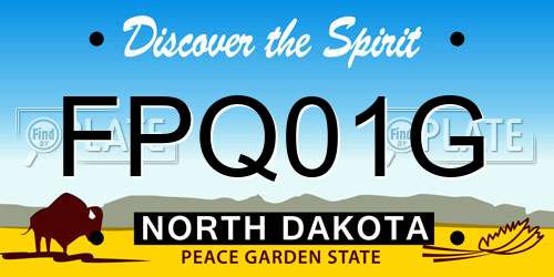 FPQ01G North Dakota License Plate