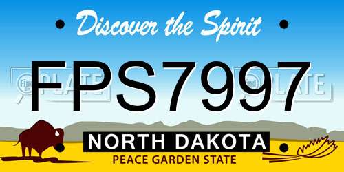 FPS7997 North Dakota License Plate