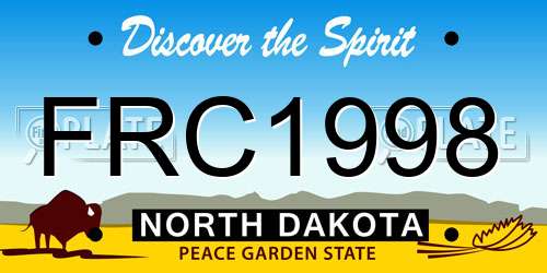 FRC1998 North Dakota License Plate