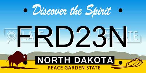 FRD23N North Dakota License Plate