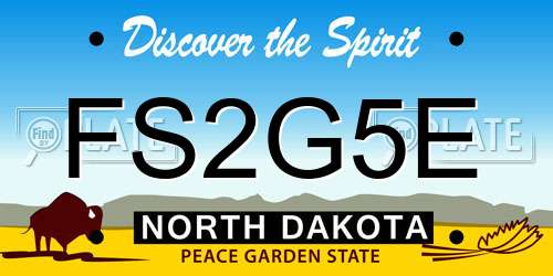 FS2G5E North Dakota License Plate