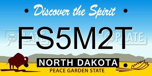 FS5M2T North Dakota License Plate