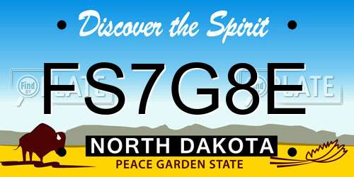 FS7G8E North Dakota License Plate