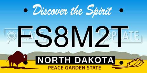 FS8M2T North Dakota License Plate